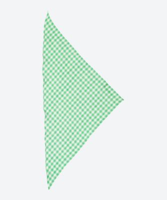 ＜R & D.M.Co-/OLDMAN’S TAILOR＞ＬＩＮＥＮ　ＧＩＮＧＨＡＭ　ＣＨＥＣＫ　ＴＲＩＡＮＧＬＥ　ＳＣＡＲＦ