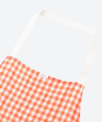 LINEN GINGHAM CHECK APRON | R & D.M.Co