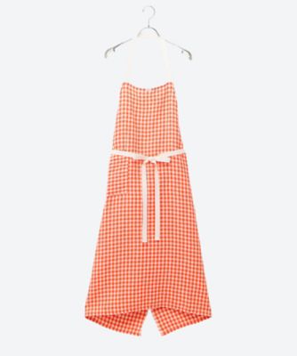 ＜R & D.M.Co-/OLDMAN’S TAILOR＞ＬＩＮＥＮ　ＧＩＮＧＨＡＭ　ＣＨＥＣＫ　ＡＰＲＯＮ