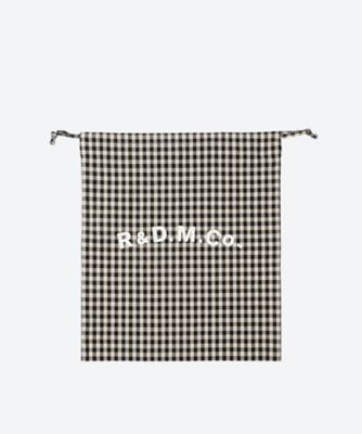 ＜R & D.M.Co-/OLDMAN’S TAILOR＞ＧＩＮＧＨＡＭ　ＣＨＥＣＫ　ＤＲＡＷＳＴＲＩＮＧ　ＢＡＧ（Ｌ）