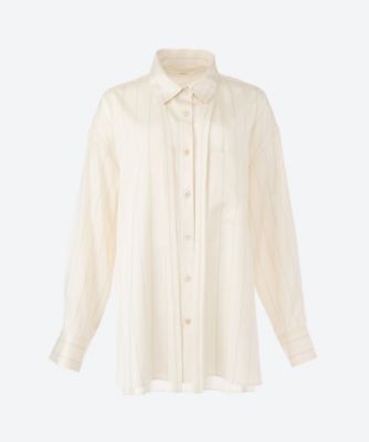 ＜ebure (Women)＞ブライトストライプ　ブラウス