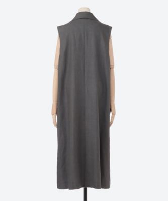 エブール　ツイードジレ　ベスト　ジャケット　リネン　BEIGE　38　美品 ミディアムリネン ジレ | ebure (Women)/エブール | 三越伊勢丹