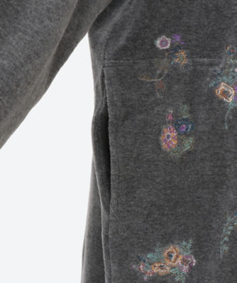 クロスステッチMIXフラワー刺繍コットンベロアチュニック | super