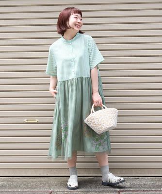 ❤️☘️Na.53 SAGA MINKシェアードミンク 縁取りと花模様がアクセント❤️ シアに咲く花ＯＰ | AS KNOW AS olaca  (Women/大きいサイズ)/アズ ノゥ アズ オオラカ | 三越伊勢丹オンラインストア・通販【公式】 AS KNOW AS olaca　シアに咲く花スカートシアに咲く花ＳＫ