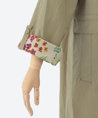 コットンナイロン＋メッシュフラワーパレットプリントフーディコート　４６１１０１５１