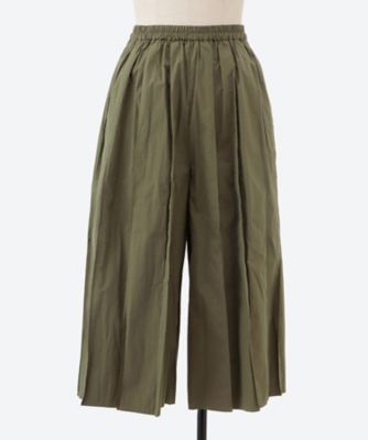 綿ナイロンワッシャータックプリーツフレアパンツ　スーパーハッカ コットンナイロンワッシャータックプリーツフレアパンツ（ワイド
