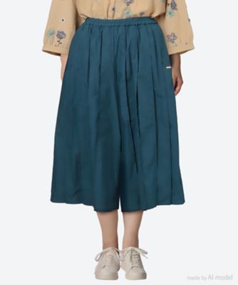 綿ナイロンワッシャータックプリーツフレアパンツ　スーパーハッカ コットンナイロンワッシャータックプリーツフレアパンツ（ワイド