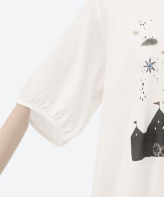 ＳＵＰＥＲ　ＨＡＫＫＡ×オバタクミ「サーカスがやってくる」プリント＋刺繍Ｔシャツ　４６９５１０５２