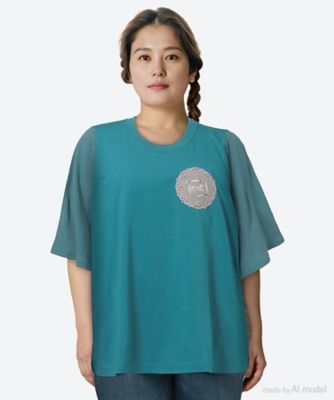 ＳＵＰＥＲ　ＨＡＫＫＡ×庄島歩音「ｓｗａｌｌｏｗｓ　ａｎｄ　ｈａｒｅ」レースプリントＴシャツ　４６９５１１５２