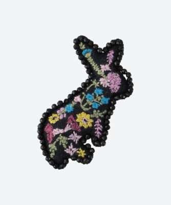 刺繍ブローチ「ウサギ」　３４０３００５２