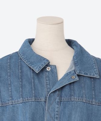 ライトオンスデニム スカラップブロッサムヴァイン刺繍デニム