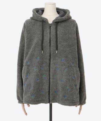 レトロフラワー刺繍ボアフーディブルゾン 46140253 | super