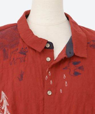 SUPER HAKKA×保坂優子 先染めコットンシャーリング「森と