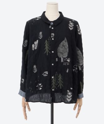 SUPER HAKKA×保坂優子 先染めコットンシャーリング「森と