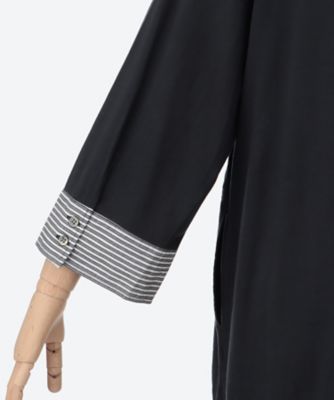 スモールウェーブボイルデインティ フラワー刺繍＋天竺ワンピース