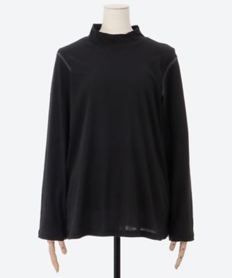 ロゴワンポイント刺繍 強撚天竺ハイネックカットソー