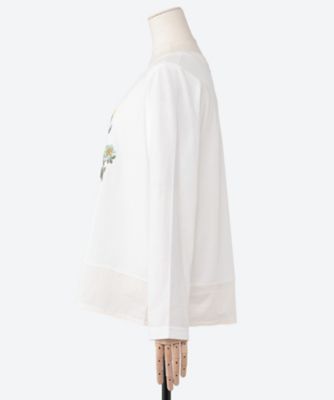 長袖 ブルームインデックス刺繍長袖カットソー 46950254