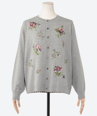 グレー系 レディースの大きいサイズ 13号～25号／2L～8L カーディガン