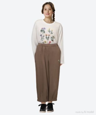 9/20〜9/29発送不可です　華⭐︎ 【コットンガウン】 コットンセルロースバイオツイル フラワーワンポイント刺繍