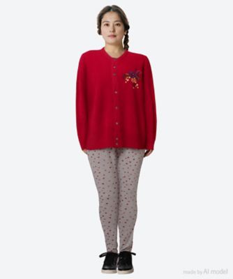 マシュマロタッチベア天竺ランダムドットプリントレギンス