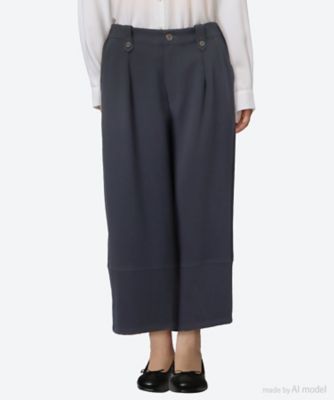 ＜super hakka feuille (Women/大きいサイズ)＞ポリエステルレーヨン起毛ストレッチオーバルパンツ　４６１６０７５４