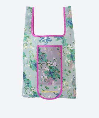 super hakka feuille (Women/大きいサイズ)/スーパーハッカ フィーユ アネモネ フラッフフラワープリントポケットエコバッグ 34010154 80グレー 旅行用かばん・バッグ【三越伊勢丹/公式】