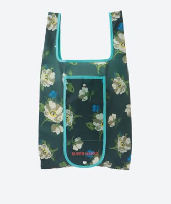 super hakka feuille (Women/大きいサイズ)/スーパーハッカ フィーユ アネモネ フラッフフラワープリントポケットエコバッグ 34010154 70グリーン 旅行用かばん・バッグ【三越伊勢丹/公式】