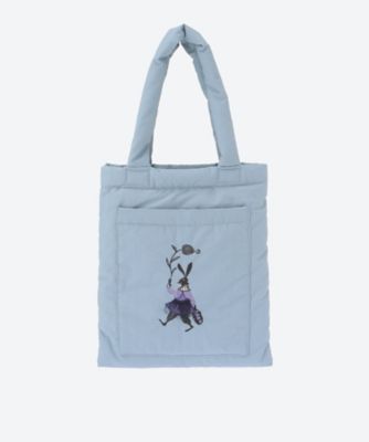 ＜super hakka feuille (Women/大きいサイズ)＞「ｇｌａｎｔａ」ＳＵＰＥＲ　ＨＡＫＫＡ×保坂優子　「散歩の時間」プリント＋刺繍　中綿入りトートバッグ　３４０１０１６１