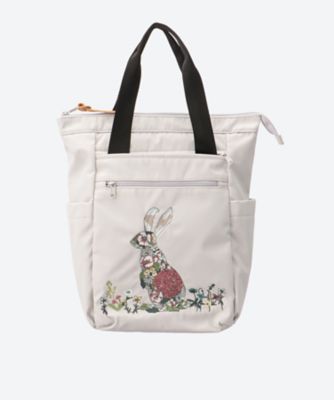 ＜super hakka feuille (Women/大きいサイズ)＞「ｇｌａｎｔａ」かくれんぼうさぎ刺繍　２ＷＡＹリュック＆トートバッグ　３４０１０５６１