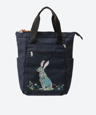 glanta」かくれんぼうさぎ刺繍 2WAYリュック＆トートバッグ