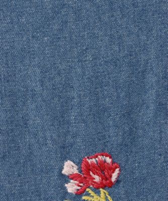 ライトオンスデニム ローズスケッチ刺繍ワンピース 46120061