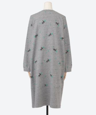 うさぎとデイジープリント裏毛ワンピース 46920061 | super