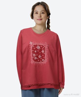 コットンローンウィンドウローズ刺繍＋天竺カットソー