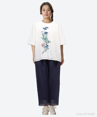 フローリーハグ刺繍Tシャツ 46951361 | super hakka feuille
