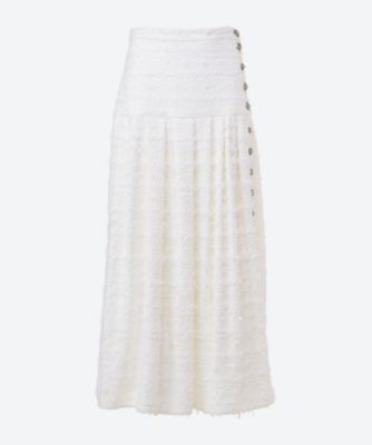＜MADISONBLUE (Women)＞スカート　ＧＡＴＨＥＲ　ＬＯＮＧ　ＳＫＩＲＴ　ＴＷＥＥＤ