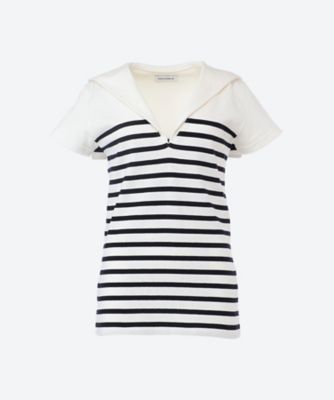 ＜MADISONBLUE (Women)＞Ｔシャツ　ＳＡＩＬＯＲ　ＢＯＲＤＥＲ　ＴＥＥ