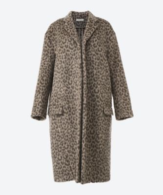 ＜MADISONBLUE (Women)＞ＥＧＧ　ＳＨＡＰＥＤ　ＣＯＡＴ　ＬＥＯＰＡＲＤ