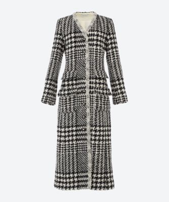 ＜MADISONBLUE (Women)＞ＣＯＡＴ　ＤＲＥＳＳ　ＨＯＵＮＤＴＯＯＴＨ　ＴＷＥＥＤ