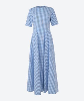 ＜MADISONBLUE (Women)＞ＦＩＴ＆ＦＬＡＲＥ　ＤＲ　Ｓ／Ｓ　ＧＩＮＧＨＡＭ