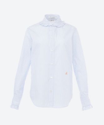 ＜MADISONBLUE (Women)＞ＲＯＵＮＤ　ＣＯＬＬＡＲ　ＦＲＩＬＬ　ＳＨ　Ｂ．ＳＴＲＩＰＥ