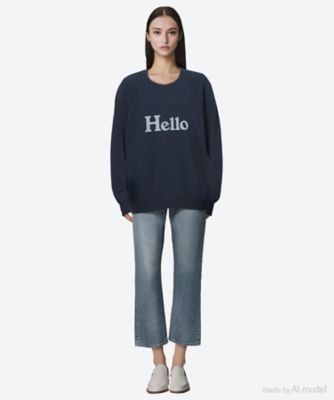 カットソー　ＨＥＬＬＯ　ＳＷＥＡＴ　Ｌ／Ｓ　ＵＲＡＫＥ　ＤＹＥＤ