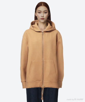 ＜MADISONBLUE (Women)＞ジャケット　ＯＶＥＲＳＩＺＥＤ　ＨＯＯＤＩＥ　ＭＥＬＴＯＮ