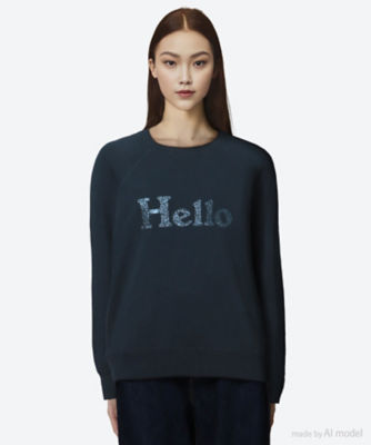 ＜MADISONBLUE (Women)＞カットソー　ＨＥＬＬＯ　ＳＷＥＡＴ　Ｌ／Ｓ　ＵＲＡＫＥ　ＤＹＥＤ