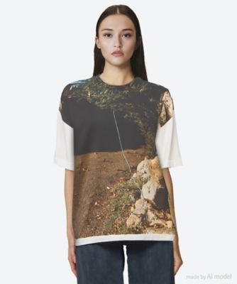 ＜seya. (Women)＞カットソー　ＰＲＩＮＴＥＤ　Ｔ―ＳＨＩＲＴ　ＬＺ０７１２２Ｊ１９