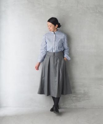 FOXEY カシミヤ混ハイウエストタックスカート | notforhumans.co.uk