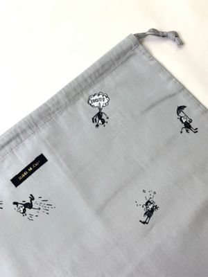 巾着 BRIKIN PRINT DRAWSTRING BAG（L） | R