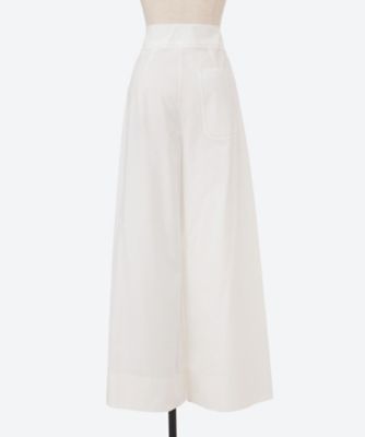 コットンシルクギャザーストレートパンツ | BLAMINK (Women