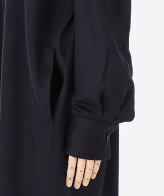 BLAMINK　ウールカシミヤ　オープンカラーワンピース　羽織ればコートにも♡ BLAMINK ウールカシミヤ オープンカラーワンピース 羽織れば