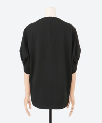 美品✨BLAMINKブラミンク　クルーネックパフショートスリーブ　ブラック クルーネックパフショートスリーブ | BLAMINK (Women)/ブラミンク