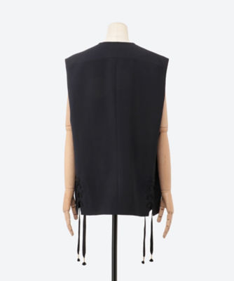 ウールモヘヤスリットネックベスト | BLAMINK (Women)/ブラミンク